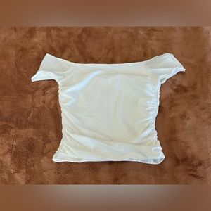 Hollister white off the shoulder cute shirt